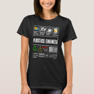 Kunststoffingenieur Etikett Fähigkeiten zur Lösung T-Shirt