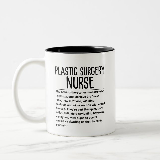 Kunststoffschwester für Operation Zweifarbige Tasse (Links)