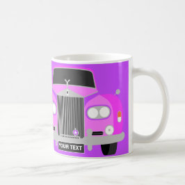 KUNSTSTOM PERSONALISIERT LUXURFPINK LIMOUSINE AUTO KAFFEETASSE