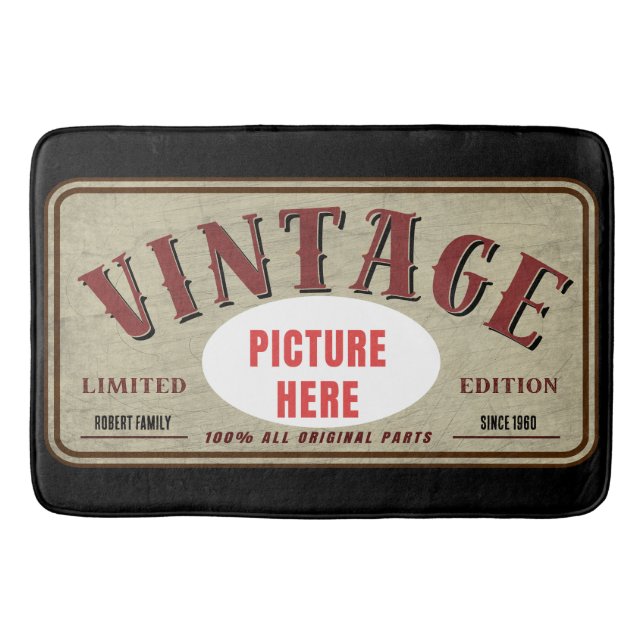 KUNSTSTOM VINTAG BEGRENZTES EDITION PERSONALISIERE BADEMATTE (Vorderseite)