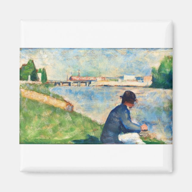 Kunststudie von Georges Seurat Magnet (Vorne)