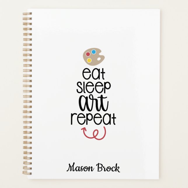 Kunststudiengang personalisierte Gabe Planer (Vorderseite)