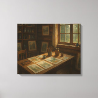 Kunststudio eines Wasserfarbigen Leinwanddruck