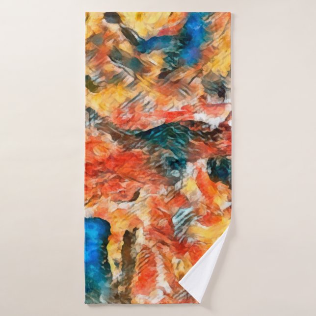 Kunsttextur. Bildkunstwerk. Kreative Moderne Badehandtuch (Badehandtuch)