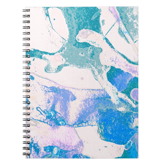 Kunsttextur. Helle violette Grenze. Violet Art Notizblock (Vorderseite)