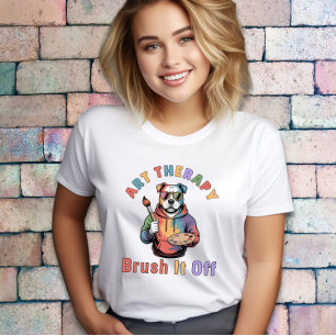 Kunsttherapie-Bürste Es ab, Vintage-Kunsttherapeut T-Shirt