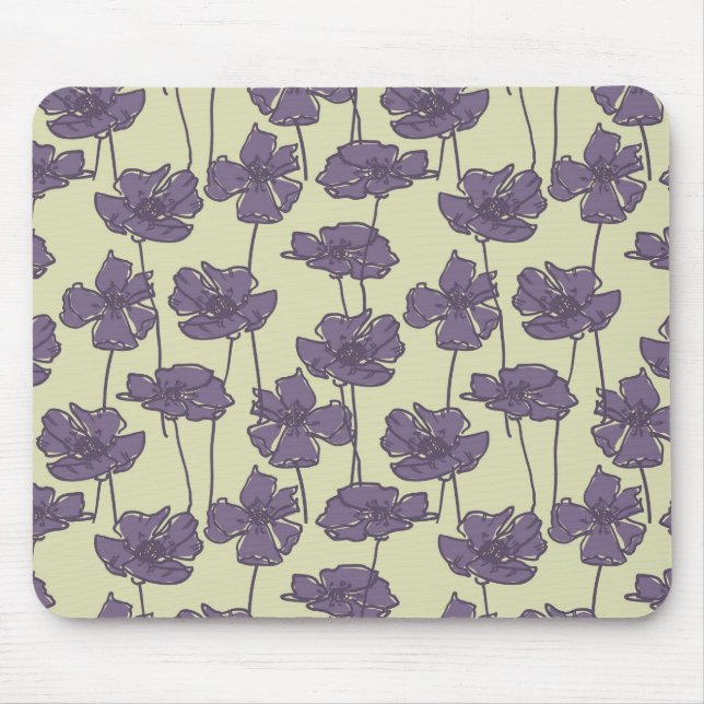 KunstVintager Blumenmusterhintergrund Mousepad (Vorne)