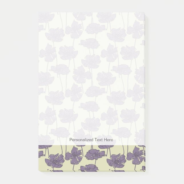 KunstVintager Blumenmusterhintergrund Post-it Klebezettel (Vorderseite)