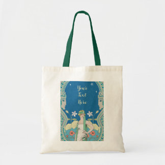 Kunstvolle Art Nouveau Vintage Blaue Damenarkade  Tragetasche