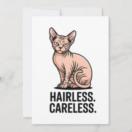 Kunstvolle Darstellung der haarlosen Sphynx-Katze  Feiertagskarte