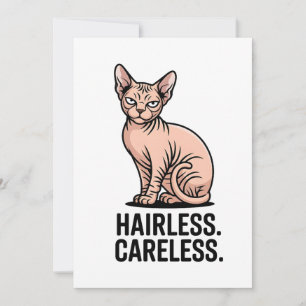 Kunstvolle Darstellung der haarlosen Sphynx-Katze Feiertagskarte