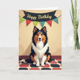 Kunstvolle Hund Geburtstagskarte Karte