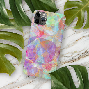 Kunstvolle lila rosa blaue grüne Polygon-Mosaik-Ku iPhone 16 Pro Max Hülle