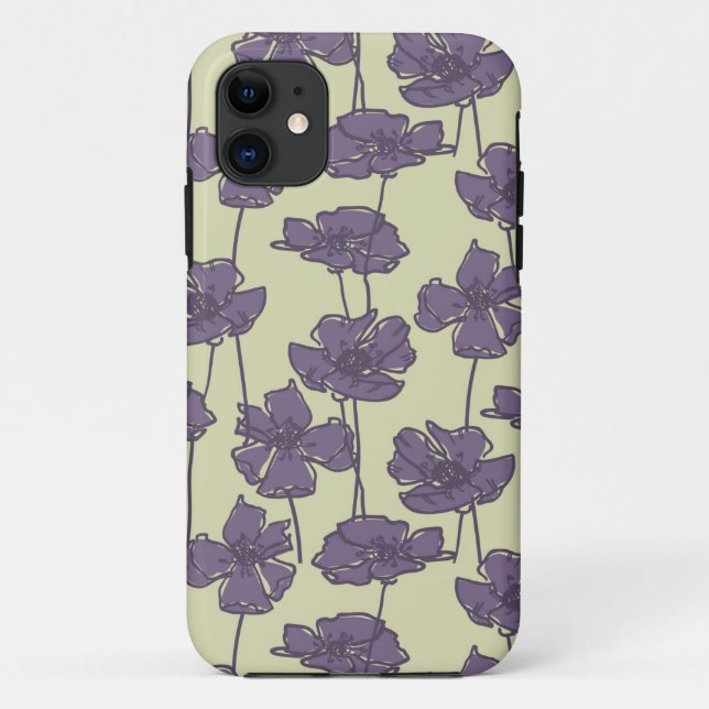 Kunstvolle Vintage-Blumenmuster-Hintergrund Case-Mate iPhone Hülle (Rückseite)