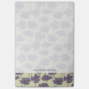 Kunstvolle Vintage-Blumenmuster-Hintergrund Post-it Klebezettel