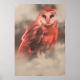 Kunstvolle Wasserfarbenmalerei einer Korallen-Schl Poster