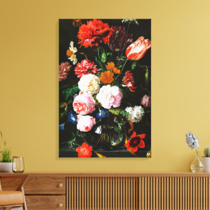 Kunstvoller Druck einer düsteren floralen Botanik  Leinwanddruck