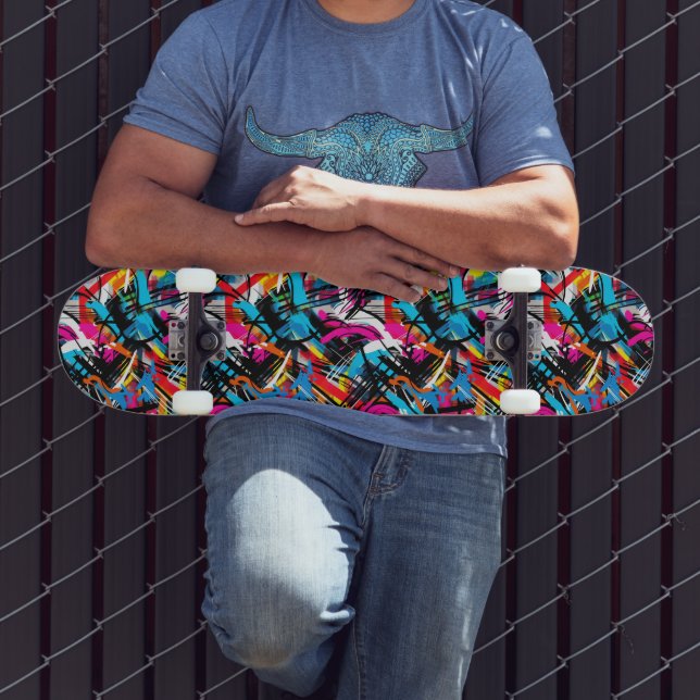 Kunstvoller Druck Skateboard (Außenbereich 3)