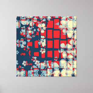 Kunstvolles Blumenmuster und modernes Design Leinwanddruck