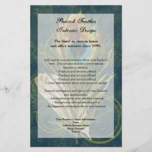 Kunstvolles Detail Pfauenfeder Programmheft Flyer