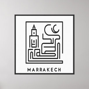 Kunstvolles Marrakech: Die Seele Marokkos 1 Leinwanddruck