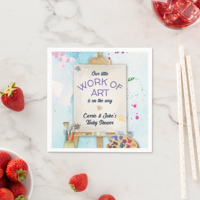 Kunstwerk-Baby-Party Serviette (Beispiel)