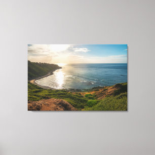 Kunstwerk Bluff Cove Sonnenuntergang Küste Kalif Leinwanddruck