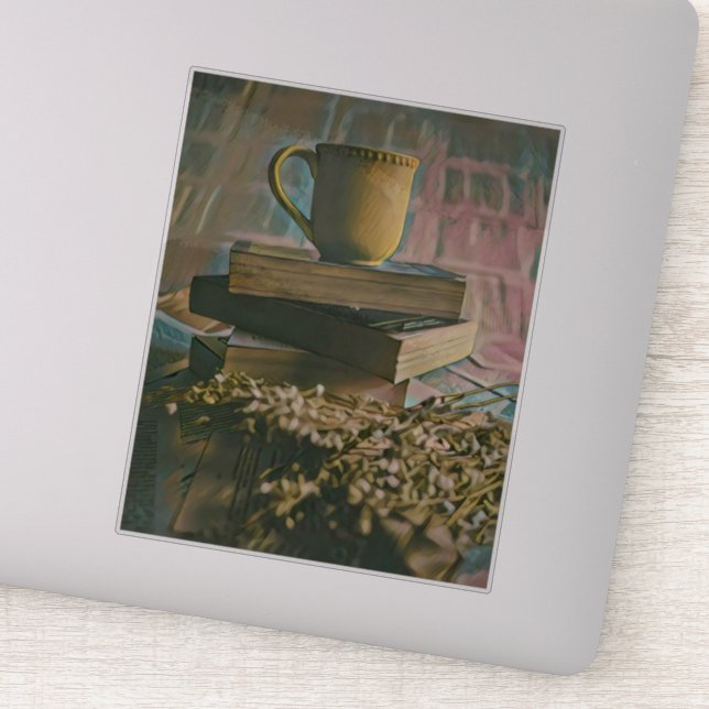 Kunstwerk für Bibliotheksliebhaber Aufkleber (Detail)