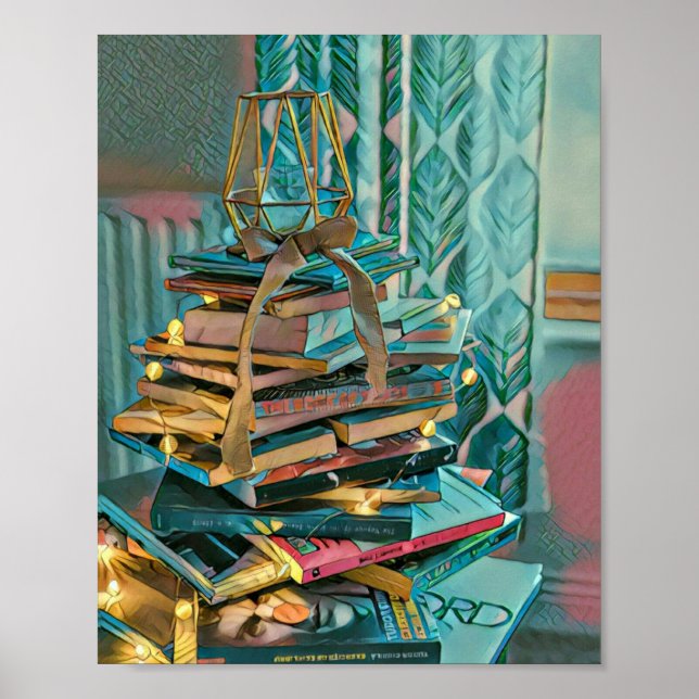 Kunstwerk für Bibliotheksliebhaber Poster (Vorne)