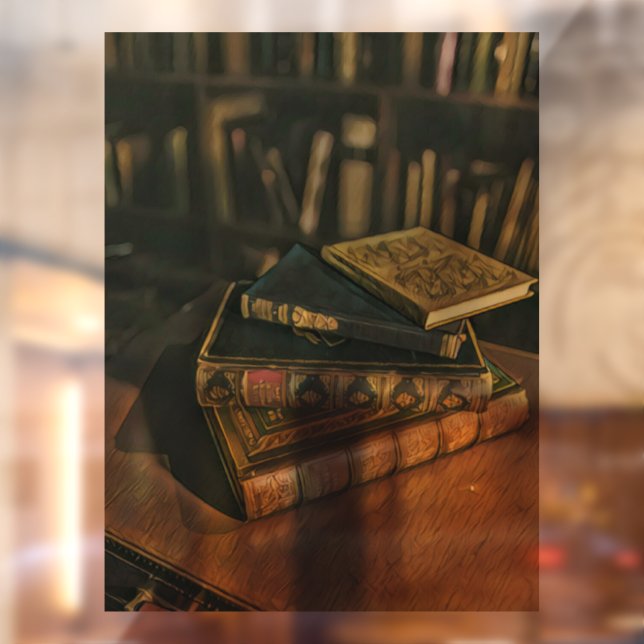 Kunstwerk für Buchliebhaber Fensteraufkleber (Blatt 2)