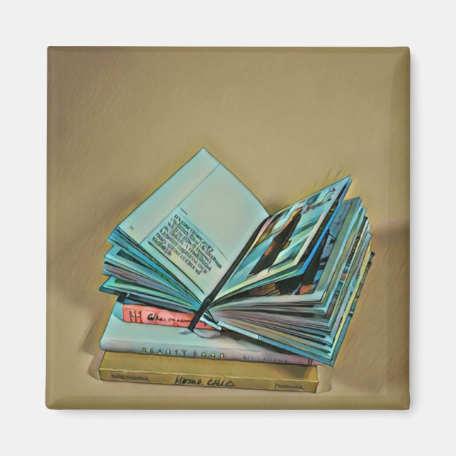 Kunstwerk für Buchliebhaber Magnet (Vorne)