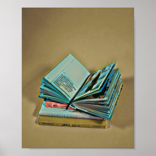 Kunstwerk für Buchliebhaber Poster