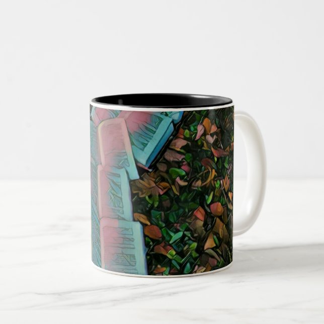 Kunstwerk für Buchliebhaber Zweifarbige Tasse (VorderseiteRechts)