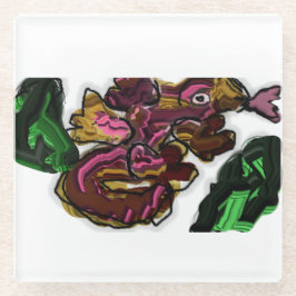 Kunstwerk Lizard Glasuntersetzer