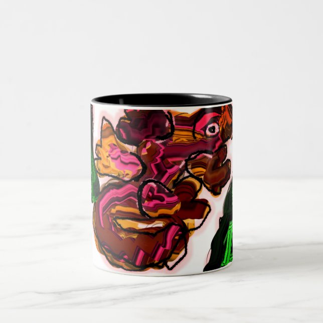 Kunstwerk Lizard Zweifarbige Tasse (Mittel)