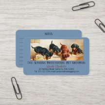 Kunstwerk mit neugierigen Dachshund-Welpen für die