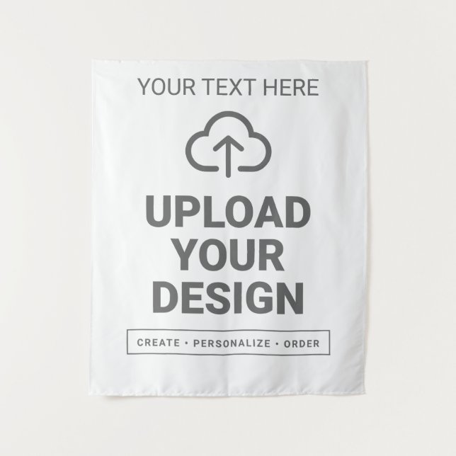 Kunstwerk und Textdesign Wandteppich (Vorderseite)