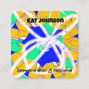 Kunstwerkstätten der Gemeinschaft Kunsthandwerk Quadratische Visitenkarte