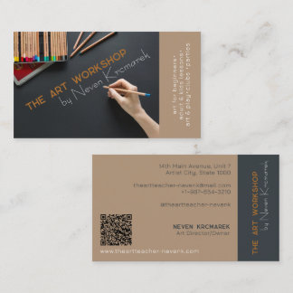 Kunstworkshop Brown Artist Business Card Visitenkarte
