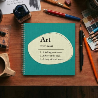 Kunstwörterbuch im Stil eines Notiz- und Skizzenbu Notizbuch