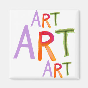 Kunstwortspaß bunt - für Künstler u. Kunstwerke Magnet