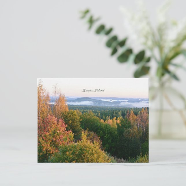 Kuopio, Finnland, Herbstlandschaft, Postkarte (Stehend Vorderseite)