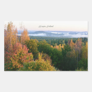 Kuopio, Finnland, Herbstlandschaft, Rechteckiger Aufkleber