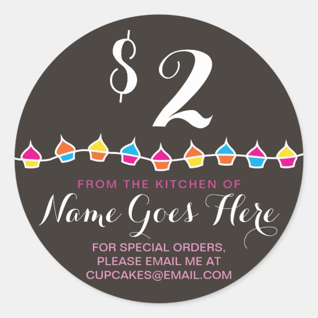 KUPCAKES aus der Küche der Preise Runder Aufkleber (Vorderseite)