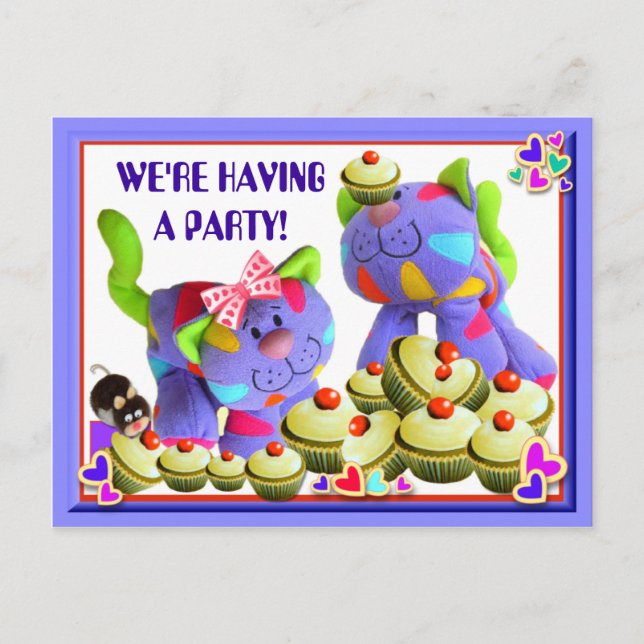 KUPCAKES EINLADUNG ~ Postkarte (Vorderseite)