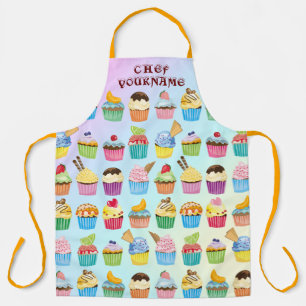 Kupcakes Monogram Köstliche Süßgebäck Schürze