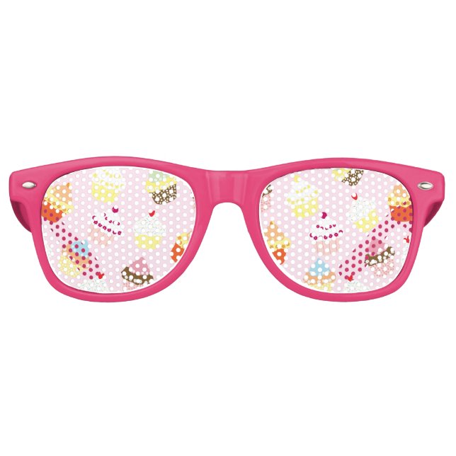 KUPCAKES PINK PATTERN PARTYBRILLE (Vorderseite)