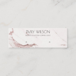 KUPER BLUSH PINK MARBLE STUD EARRING DISPLAY LOGO MINI VISITENKARTE