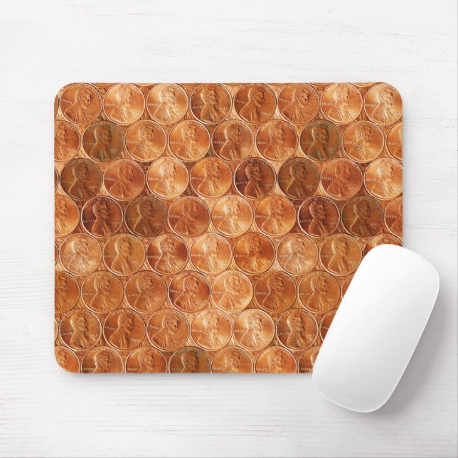 Kupfer Abraham Lincoln penny, ein Cent Kupfer Mousepad (Mit Mouse)