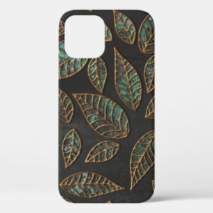 Kupfer Blätter: Schwarze Grunge Textur. Case-Mate iPhone Hülle